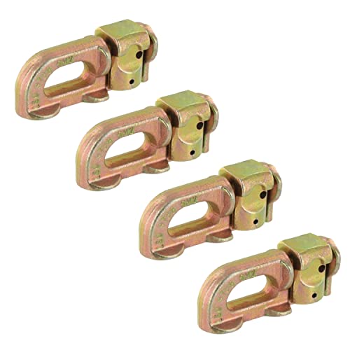 US Cargo Control L Track Double Stud Fitting (4 Pack) 5,000 Pounds Break Strength, Use with L Track Rails in Truck Bed or Trailer to tie Down ATV, Motorcycle, Automatic Locking with Spring Release - size: 4 units