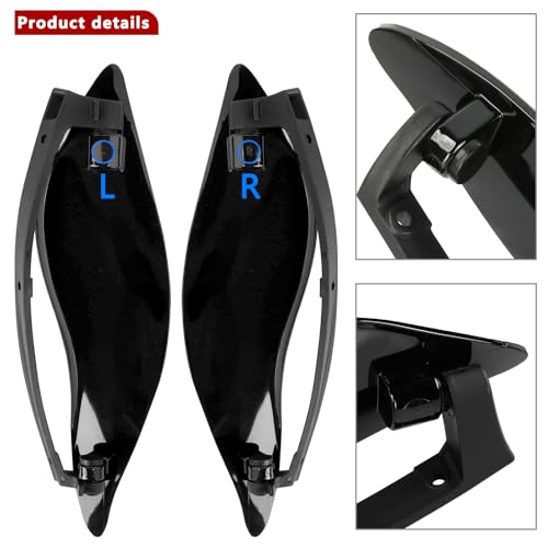 Air Deflector Kit,Side Wings Air Deflectors, Fairing Side Wing Windshield, Black Adjustable Wind Deflectors Compatible for Harley Electra Glide Street Glide Tri Glide Ultra Limited 2014-2024