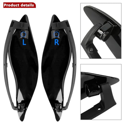 Air Deflector Kit,Side Wings Air Deflectors, Fairing Side Wing Windshield, Black Adjustable Wind Deflectors Compatible for Harley Electra Glide Street Glide Tri Glide Ultra Limited 2014-2024