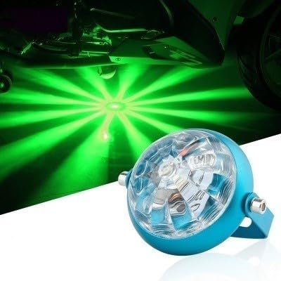 New Colorful Flash Motorcycle Electric Truck Chassis Lights LED Lights Rear Taillights Anti-Fog Lights Brake Lights Warning Lights (GREEN) - color: GREEN