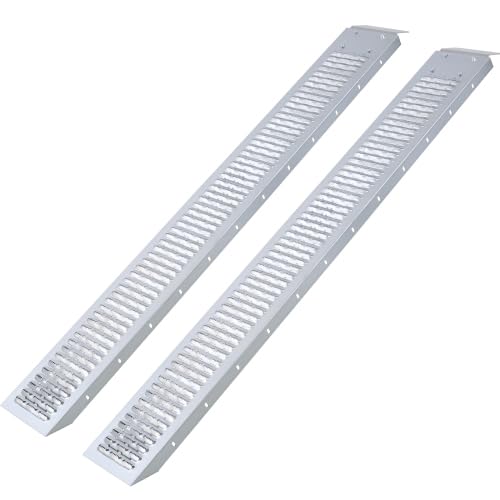 Loading Ramps, 960lbs Capacity Loading Ramps for Pickup Trucks, Steel Motorcycle Ramp, Dirt Bike Ramp for Truck, Lawn Mower, Snowblower, ATV, Quad, Pack of 2 (74" L) - size: 74" L
