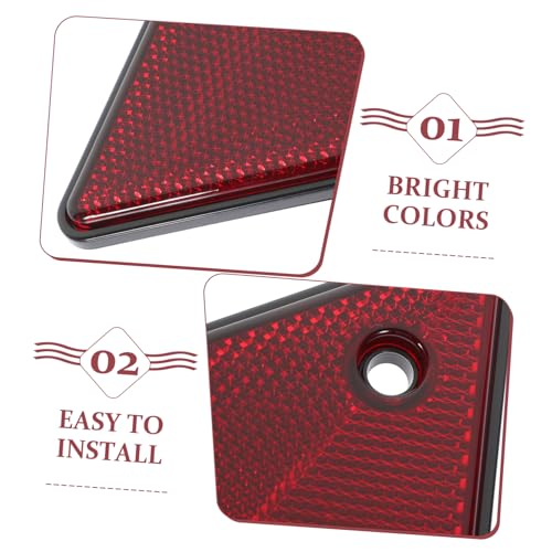 2pcs Reflective Triangle Safety Signs for Vehicles Emergency Roadside Warning Reflectors for Cars Trucks and Trailers Weather-resistant and Visible Low Light Conditions