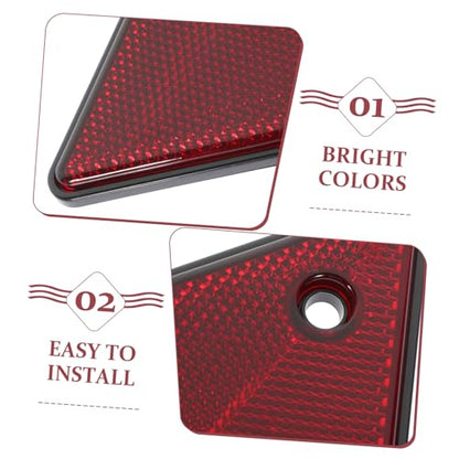 2pcs Reflective Triangle Safety Signs for Vehicles Emergency Roadside Warning Reflectors for Cars Trucks and Trailers Weather-resistant and Visible Low Light Conditions