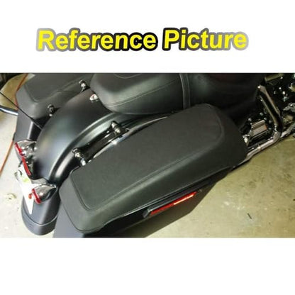 Dasen Saddlebag Speaker Lid Bra Protective Covers PU Leather Compatible with Harley Touring Road King Electra Road Street Glide 1993-2013