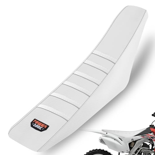 Dirt Bike Seat Cover White - Universial Motorcycle Seat Cover for Dirt Bike - Motorcycle Motorcross Enduro Seat Covers Cushions (White) - color: White