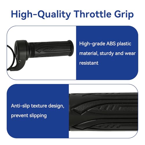 Universal 3 Pin Ebike Throttle Full Twist Compatible with Electric Bike Scooter Bicycle Motorcycle 12V 36V 48V 72V, 20X E Bike Throttle Grip Kit Replacement for Folding Mountain Bike Male