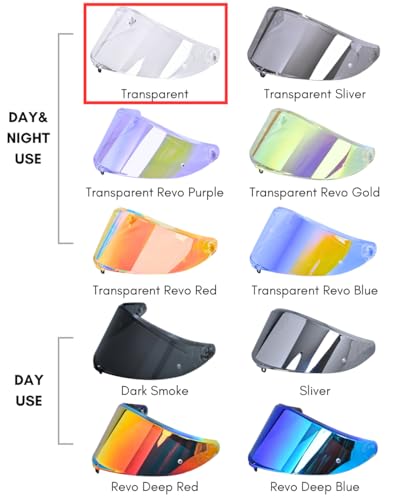 Compatible With K6S Visor K6 Face Shield Replacement Tinted Visor Helmet Accessories (Transparent) - color: Transparent