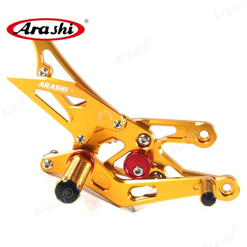 Arashi Version 2.0 Adjustable Rearsets for Honda CBR1000RR 2004-2007, CBR600RR 2003-2006, Gold - color: Gold, size: CBR1000RR 2004-2007, CBR600RR 2003-2006