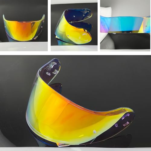 Neotec 2 Helmet Visor Replacement.CNS-3 Motorcycle Helmet Shield UV Protection Compatible with Neotec 2 (Revo Clear Red+Anti Fog Film) - color: Anti Fog Film+revo Clear Red