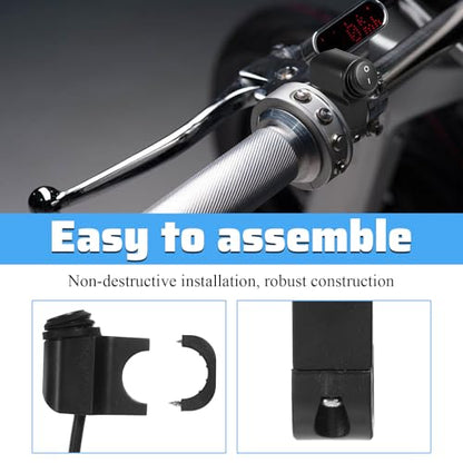 Motorcycle Handlebar Switch 12v, Waterproof Toggle Switch Aluminum Alloy ATV Light Switches Mini Bike Kill Switchs for Motorcycle Bike ATV UTV Scooters Fits 7/8"(22mm) Handlebars 1 Piece