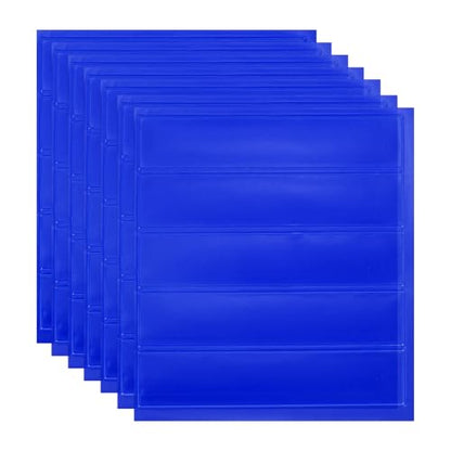 PATIKIL Hard Hat Reflective Stickers, (5 x 6 Inch, Blue) (7 Pcs), Retro Reflective Safety Tape Durable Adhesive Helmet Stickers, Suit for - Hard Hats/Helmets/Mailboxes