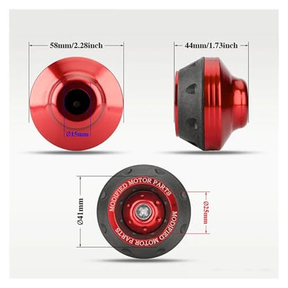 Universal Motorcycle Wheel Protection Crash Pad Motorbike Crash Protectors(2Pcs Black) - color: 2Pcs Black
