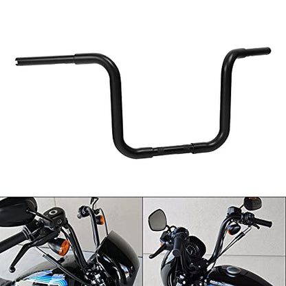 Green-L 1 1/4" Ape Hanger 12" Rise Handlebars Fit for Harley Sportster XL883 XL1200 Softail FLST FXST Custom Motorcycle 1.25" Handle Bar - size: 12" Rise, style: Style B Black