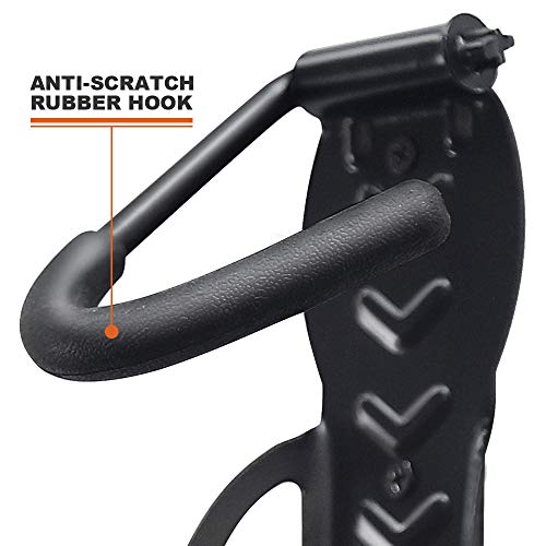 Wallmaster Bike Storage Rack for Garage, Wall Mount Bicycles Hanger with Tire Tray, 2-Pack Bike Storage System Vertical Bike Hooks - size: 2Pack-Tire Tray