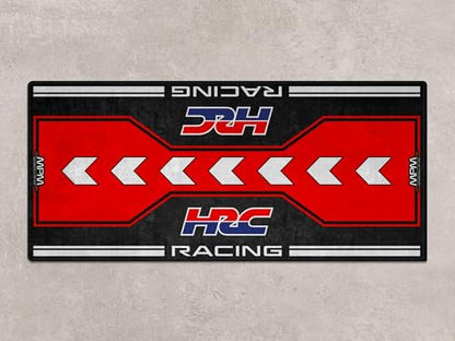 Parking Mat for HRC Racing Motorcycle Model, Display and Pit Mat, Washable Non-Slip Garage and Showroom Floor Mat, Rug, Carpet (Size 1 : 86.6 x 39.4/220 x 100 cm)