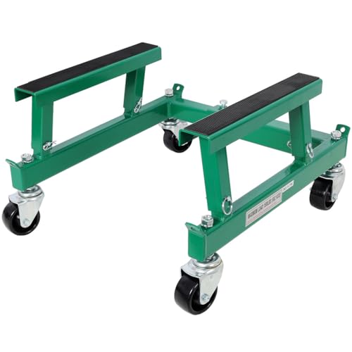 ATV Motorcycle Engine Cradle Dolly, Heavy Duty Steel Frame Racks for Motorcycle Maintenance with 4 Swivel Casters, Engine Cradle Dolly 1500 Lbs Weight Capacity for Engine Stand,Green - color: Green