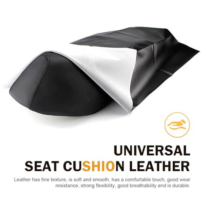 Motorcycle Seat Cover, DIY Seat Protector 39.37" x 27.56", Suitable for Motorcycle, Scooter or Electric Vehicle (Black)