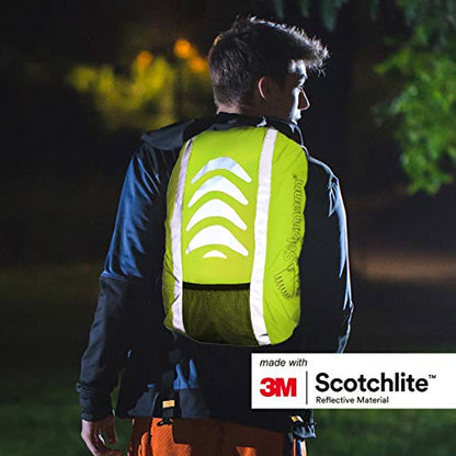 Salzmann 3M Reflective Backpack Cover | High Visibility, Waterproof & Weatherproof | Ideal for Cycling, Running & Hiking - color: Yellow, size: One Size