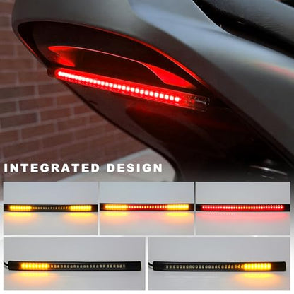 Car LED Light Strip, 8 Inch Flexible Lights Bar 12V Tail Brake Stop Turn Signal Lamp, Waterproof 32LED 2835 SMD Light Strip Dual Color Indicator Lamp for Car Motorcycle ATV