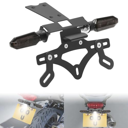 CB750 Fender Eliminator Kit Compatible with 2023-2025 CB750 & CB 750 Hornet Tail Tidy License Plate Holder with Turn Signals Rear & LED License Plate Light (Smoke Turn Signals Light)