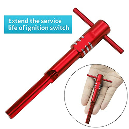 Ignition Switch Housing Motorcycle Alignment Tool Compatible with 2014-2020 Harley Touring Models - Red - color: Red
