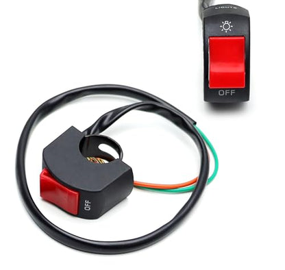 iJDMTOY Universal Fit 7/8-Inch Handlebar Single Flip On/Off Switch, Compatible with Motorcycle Dirt Bike ATV UTV Lights (Headlight, Fog/Driving Light, Light Bar) or Horn, etc - style: Single Flip Switch