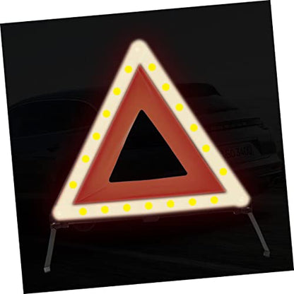 Ipetboom 2Pcs Warning Triangle Kit Reflective Emergency Sign for Roadside Safety Collapsible Design for Easy Storage for Vehicles and Motorcycles