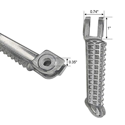 TCMT Front Footrests Pegs Footpegs Sider Fit for Yamaha YZF R1 1998-2025 R1S R1M 2015-2023 YZF R6 2003-2020 YZF R6S 2003-2009 Replace for 1KB-27461-00-00 - color: Sliver