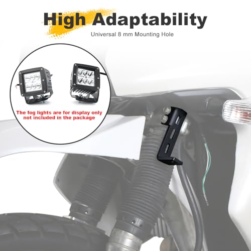Motorcycle Auxiliary Light Mount Fit for KLR650 2008-2024, Fog Light Rack Spotlight Bracket Holder