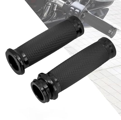 1" Electronic Throttle Defiance Handlebar Grips 25mm Hand Grips Fit for Harley Touring Street Glide Road King Road Glide Electra Glide - color: #2 Black