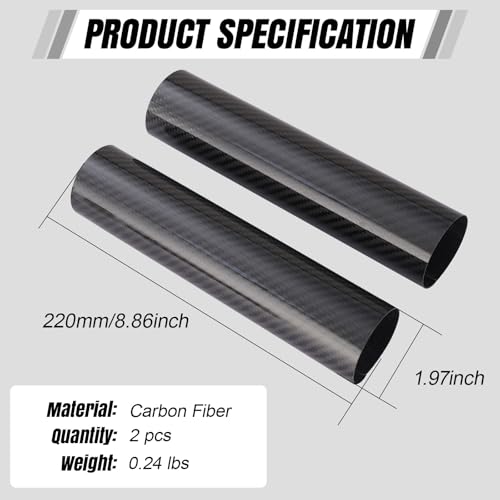 Motorcycle Fork Boots - Carbon Fiber Shock Guard Protector, 220mm Universal Fit for Dirt Bike & Street Motorcycles (2 PCS) - size: 190mm