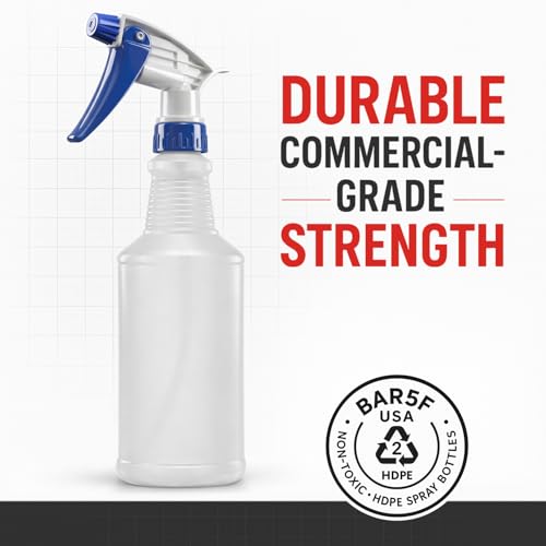 Bar5F Set of 2 Premium Empty 16 oz Spray Bottles, NBR Gasket - Superior Hydrocarbon Resistance - Ideal for Auto Detailing & Industrial Cleaning - size: Pack of 2