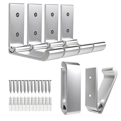 6Pcs 3'' Folding Coat Hooks Silver Foldable Hooks Aluminum Alloy Wall Hooks Headphones Holder Wall Mounted with 12pcs Screws Set for Hanging Coats, Bags, Hat, Towel, Keys - color: Silver