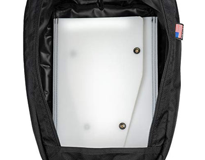 Chase Harper USA Motorcycle Tail Trunk Helmet Bag - Converts to Backpack for Easy Carry - Water-Resistant, Tear-Resistant, Industrial Grade Ballistic Nylon with Adjustable Bungee Mounting System - size: Bungee Mount
