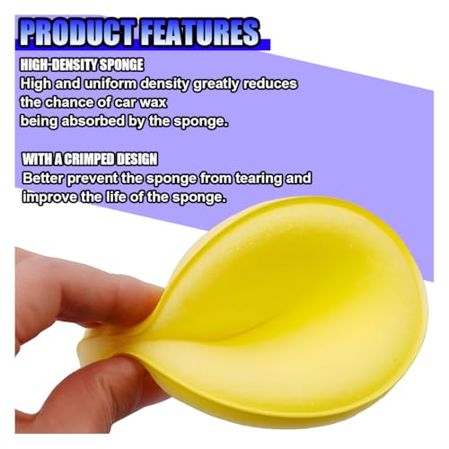 Car Wax Applicator Pads, 3.93 Inch Soft Buffing & Detailing Foam Pads, Round Sponge Fine Polishing Pad, Auto Cleaning Tool for Applying Waxes, Polishes & Dressings (6PCS) - size: 6PCS