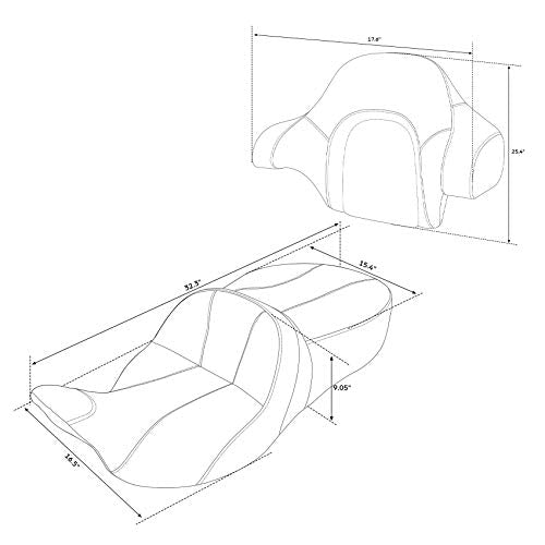 CC RIDER Motorcycle Hammock Seat and King Tour Trunk Backrest Fit For Harley Touring 2014-2023 Street Glide FLHX Road Glide FLTRX Road King FLHR Electra Glide FLHT and Trike models - color: 16# Black Seat+ Tour Trunk Backrest