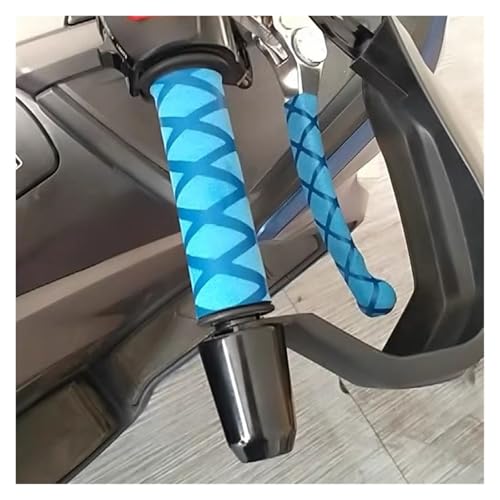Non-Slip Rubber Grip Glove Motorcycle Handle Cover Universal Heat Shrinkable Grip Cover Sleeve Handlebar Covers Handlebars Grips - color: Brake-Blue