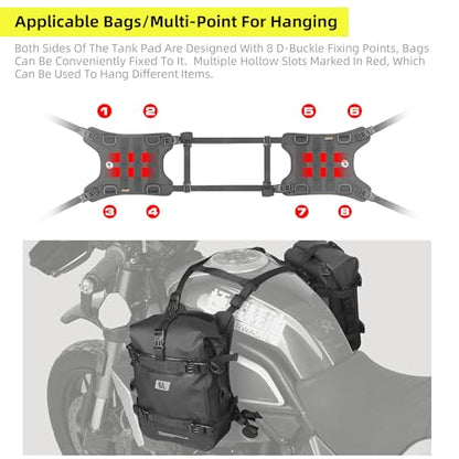 Rhinowalk Motorcycle Tail Bag Base, Universal Saddle Bag Mount - color: Black Saddle Mount, size: Fuel Tank Double Saddle