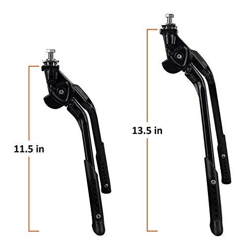 BV Bike Stand for 24"-28" - Adjustable & Foldable Bike Kickstand with Stable Double Leg & Chain Protection - Easy to Mount Kickstand for Adult Bike - Durable Design for City, Trekking & Mountain Bike - style: Regular Duty