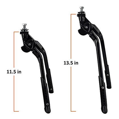 BV Bike Stand for 24"-28" - Adjustable & Foldable Bike Kickstand with Stable Double Leg & Chain Protection - Easy to Mount Kickstand for Adult Bike - Durable Design for City, Trekking & Mountain Bike - style: Regular Duty