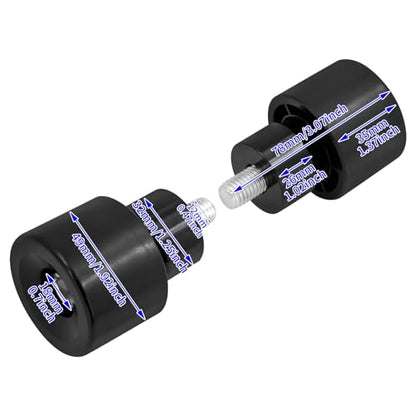 Motorcycle Crash Bar Guard Ball Engine Guard Collision Protector Fit for Harley 2Pc Black - color: All Black