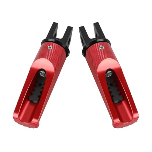Motorcycle Footpegs Front Passenger Foot Pegs Replacement for Honda CB125R CB300R CB1000R CB650F CBF600 CBF100 CBR600F CBR250R CB650R CBR600 CBR100 CBR900 Foot Rests Pedal(red) - color: red