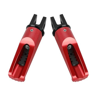 Motorcycle Footpegs Front Passenger Foot Pegs Replacement for Honda CB125R CB300R CB1000R CB650F CBF600 CBF100 CBR600F CBR250R CB650R CBR600 CBR100 CBR900 Foot Rests Pedal(red) - color: red