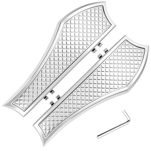 Chrome Front Ride Floor Board Floorboards Driver Foot Board for Harley Touring/Street Glide/Road King/Road Glide/Electra Glide/Ultra 1986-2025, Softail 1986-2017 Models - color: Driver Floor Board-Chrome