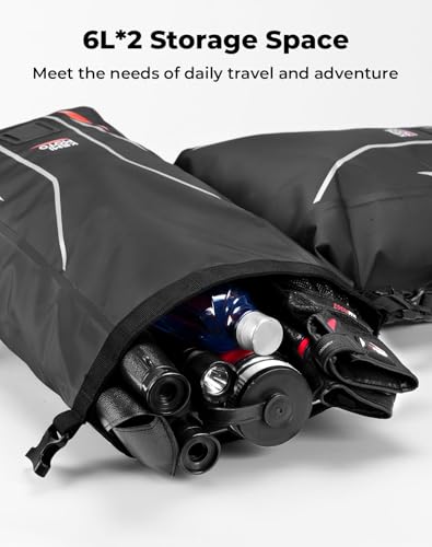 KEMIMOTO Motorcycle Saddlebags,Waterproof Luggage Bag with Surron support frame, Bike Panniers Compatible with Sur-Ron Light Bee X and S X160 X260 Grom Navi Dirt Bike Mini Motorcross Sport Bike 12L