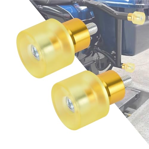 Motorcycle Decorative Wheel M12 Screw Rotatable Crash Bar End Sliders Engine Guard Collision Protector Fit for Harley Saddlebag Guard Engine Guard Bar 2Pcs - color: All Yellow