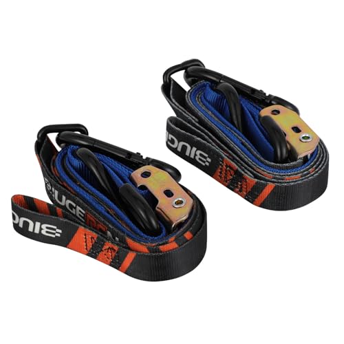 Motorcycle Tie Down Straps - 1200lb Break Strength, 2 Pack 7ft x 1in Down Strap Set with Heavy-Duty Buckles, Steel Carabiner, S-Hooks Buckle for securing Trailers, Dirt Bikes, enduros, Cargo-Blue - color: Blue