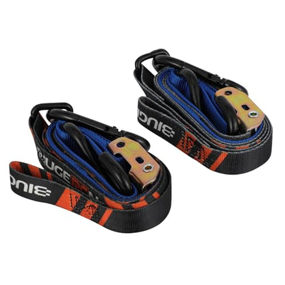 Motorcycle Tie Down Straps - 1200lb Break Strength, 2 Pack 7ft x 1in Down Strap Set with Heavy-Duty Buckles, Steel Carabiner, S-Hooks Buckle for securing Trailers, Dirt Bikes, enduros, Cargo-Blue - color: Blue