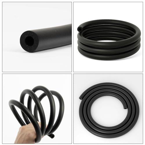 PSLER 63" Bike Foam Sleeve, 6mm for Hydraulic, Shift and Brake Tubes | Internal housing damper foam sleeve fits bike tubes to effectively silence abnormal rattling - color: Black