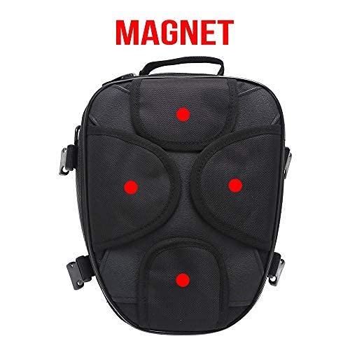 JFG RACING Motorcycle Bag,12L Dual Universal Motorcycle Tail Bag Seat Bag Backpack Saddlebag Luggage-Red